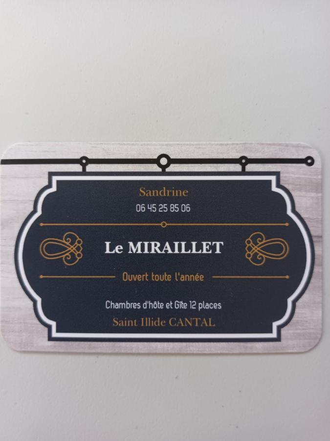Le Miraillet, Chambre Hote Saint-Illide 外观 照片